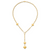 Herco 14K Polished/Diamond-cut Paperclip Chain Y-Drop Necklace