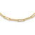 Leslie's 14K Polished and Textured Paperclip Link Necklace