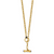 HERCO Gold 4,1mm Paperclip Necklaces with Toggle and 3 Sapphires