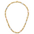 Leslie's 14k White and Rose-plated Polished and Textured Link Necklace