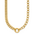 Herco 14K Polished Half Curb and Cable Link with  Charm Holder Necklace