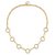 Leslie's 14K Dia-cut and Textured Circles Fancy Link with 1in. ext Necklace