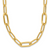 Leslie's 14K Polished and Textured Fancy Paperclip Link Necklace