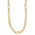 Leslie's 14K Polished and Textured Fancy Paperclip Link Necklace
