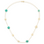 Herco 14K Polished Teal/White MOP Reversible Flower 30 inch Necklace