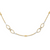 Leslie's 14K Two-tone Dia-cut Beads Fancy Link with 1in. ext Necklace