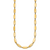 Herco 14K Polished and Satin Rectangular Link Necklace