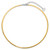 14k Two-tone Lt Reversible 3mm Omega with extender Necklace