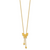 Herco 24K Polished and Textured Butterfly Lariat 18 Inch Necklace