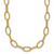 Leslie's 14K Polish/Texture/Dia-cut Fancy Oval Link Necklace