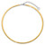 14k Two-tone Lt Reversible 4mm Omega with extender Necklace