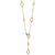 HERCO Gold Necklaces with Diamonds and Adjustable Clasp