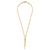 Herco 14K Polished Geometric Mother of Pearl Drop Necklace