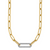 Herco 14K Two-tone Polished Diamond Paper Clip Link 17.75in Necklace