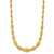 Herco 24K Polished Textured and Faceted Barrel Bead 18in Necklace