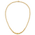 Herco 24K Polished Textured and Faceted Barrel Bead 18in Necklace
