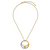 Herco 14K Polished Diamond Circle 16in with  2in Ext Necklace