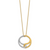 Herco 14K Polished Diamond Circle 16in with  2in Ext Necklace