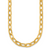 Herco 14K Polished Flat Solid Oval Link Necklace
