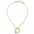 Herco 18K Two-tone Diamond and Crystal Half Circle with 1in Ext. Necklace