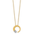 Herco 18K Two-tone Diamond and Crystal Half Circle with 1in Ext. Necklace