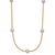 Herco 14K Two-tone 1.5mm Diamond Stations 16 inch Necklace