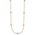 Herco 14K Two-tone 1.5mm Diamond Stations 16 inch Necklace