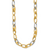 Leslie's 14K Two-tone Polished Tapered Oval Link Necklace