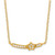 Sterling Silver Gold-plated Cubic Zirconia Bar with Star Accent Necklace