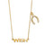 Sterling Silver Gold-plated Cubic Zirconia Horseshoe and Wish Necklace
