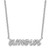 Sterling SIlver RH-plated Cubic Zirconia French Word Love "AMOUR" 18 inch Necklace