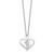Survivor Collection 10K White Gold Rhodium-plated Clear and Pink Swarovski Topaz Heather with 2in ext Necklace