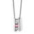 10k White Gold Clear & Pink Swarovski Topaz Grateful with 2in ext Necklace