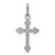 14K Gold  White Gold Polished D/C Small Budded Cross Charm