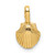 14K Gold  Mini Scallop Shell Charm