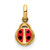 14K Gold  Enamel Ladybug Charm