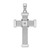 14K Gold  White Gold Polished Cross Pendant