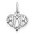 14K Gold  White Gold MOM Heart Charm