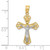 10K Gold  w/ Rhodium Filigree Crucifix Pendant