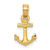 14K Gold  Mini Anchor Pendant