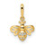 14K Gold  Madi K CZ Bumble Bee Pendant