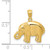 14K Gold  Polished Elephant Pendant