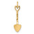 14K Gold  3-D Spade Charm