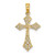 14K Gold  Filigree Cross Charm