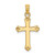 14K Gold  2-D  Polished Cross Charm