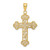 10K Gold  Textured  Beaded Edge Cross Charm