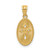 14K Gold  Gold Polished Small Cross Medal Pendant