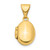 14K Gold  12mm Oval Locket Pendant