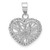 14K Gold  White Gold Open Wire Heart Pendant