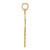 14K Gold  Satin Polished Ballerina Charm